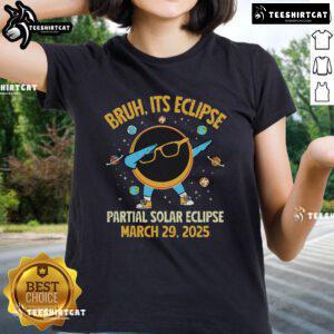 2025 partial solar eclipse t-shirt featuring ladies dabbing in celebration of the March 29 celestial event.