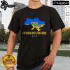 Nice Puck Futin I Stand With Ukraine Support Flag T-Shirt featuring a bold design showcasing Ukraine's flag and support message.