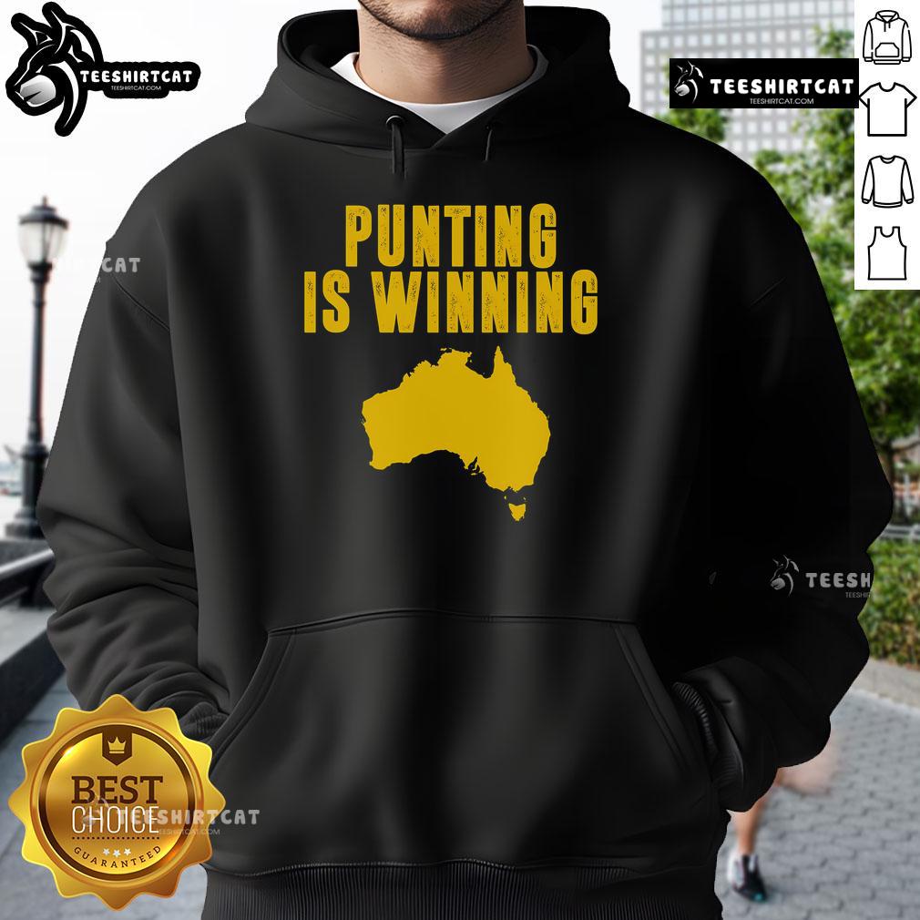 Nice Punting is Winning Football Fan Hoodie for sports enthusiasts, featuring bold design and comfortable fit.