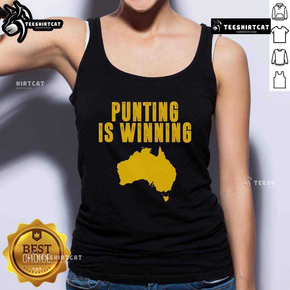 Nice punting is winning football fan tank top featuring a sporty design for passionate football enthusiasts.