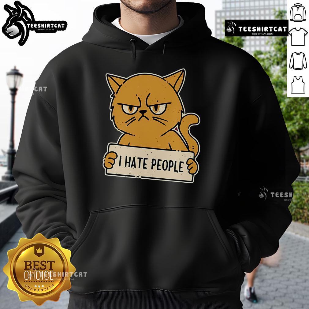 Cozy 'Nice Purrfect Mood for Antisocial Days' hoodie in soft fabric, perfect for lounging and relaxing at home.