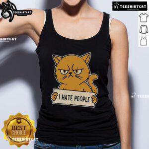 Nice Purrfect Mood for Antisocial Days tank top featuring a cute cat graphic, perfect for cozy, laid-back days.