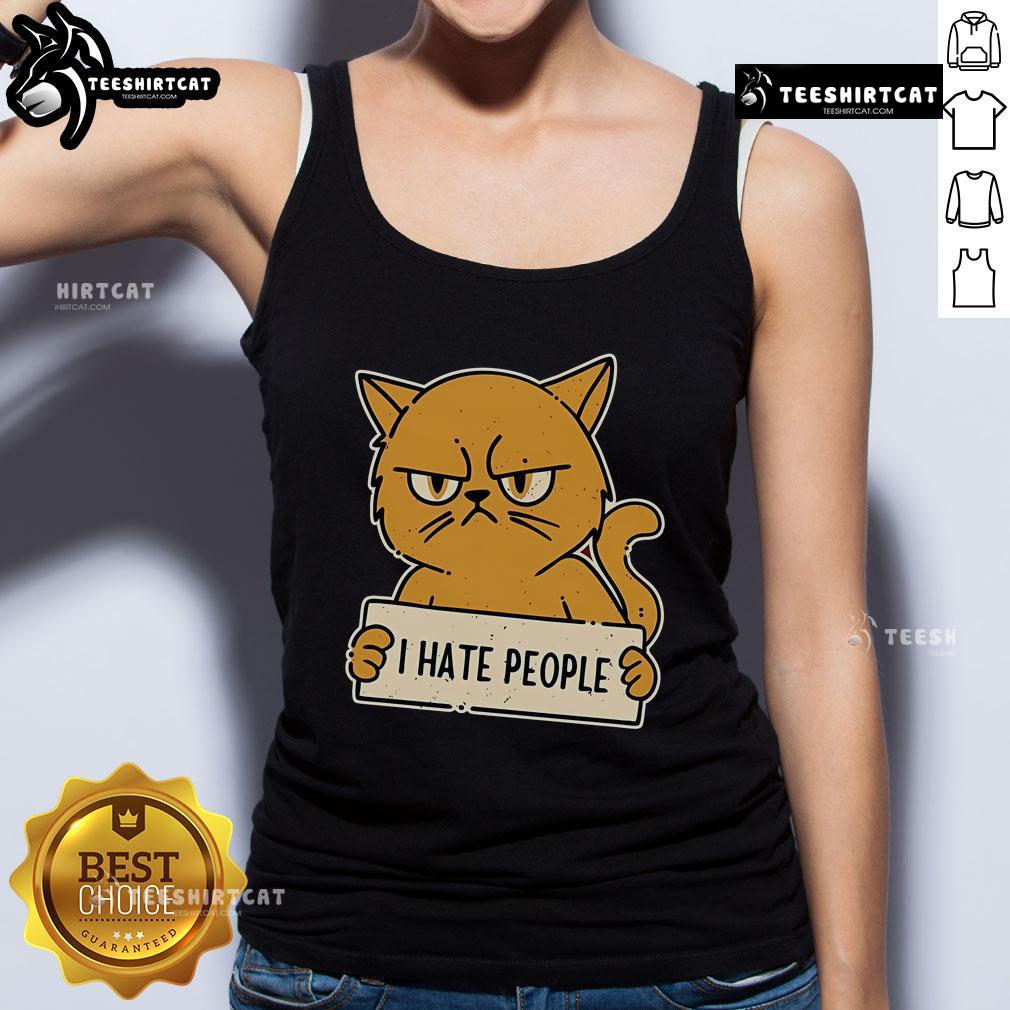 Nice Purrfect Mood for Antisocial Days tank top featuring a cute cat graphic, perfect for cozy, laid-back days.