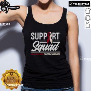 Nice Support Squad tank top for oral and head neck cancer awareness, featuring a vibrant design and a comfortable fit.