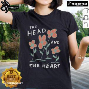 Nice The Head And The Heart Flower Ladies Tee featuring a floral design and vibrant colors for women's casual wear.