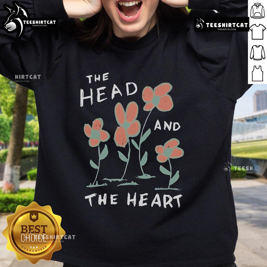 Nice The Head and The Heart flower sweatshirt featuring colorful floral design on a cozy fabric.