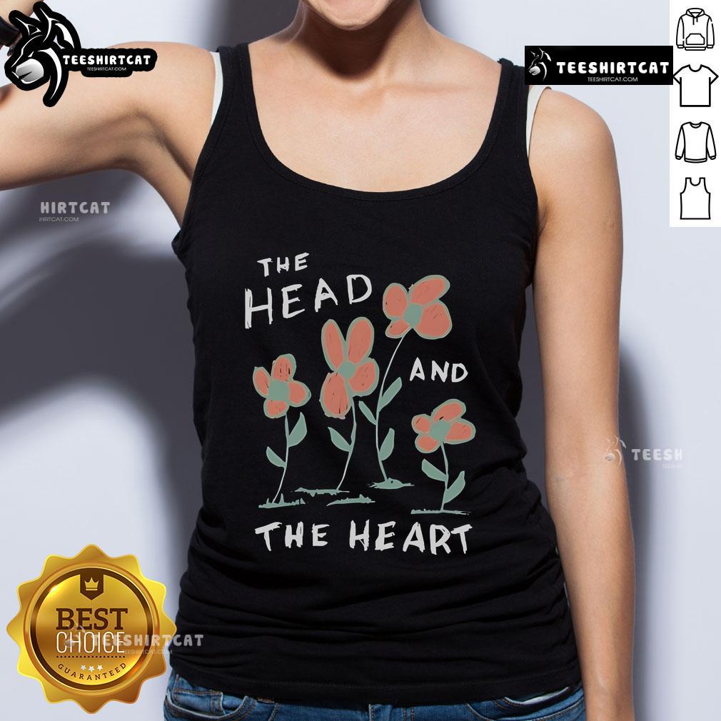 Nice The Head And The Heart flower tank top featuring vibrant floral design, perfect for casual summer outfits.