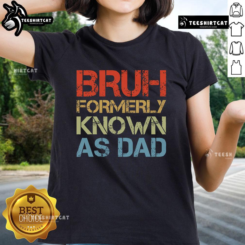 Alt Text: Funny Father's Day vintage tee for dads, featuring Official Bruh design, perfect for casual outings and gifts.
