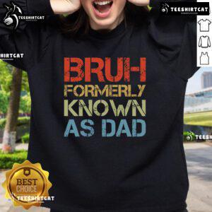 Vintage Dad sweatshirt with 'Official Bruh' design, perfect for Father's Day gifts and dad humor enthusiasts.
