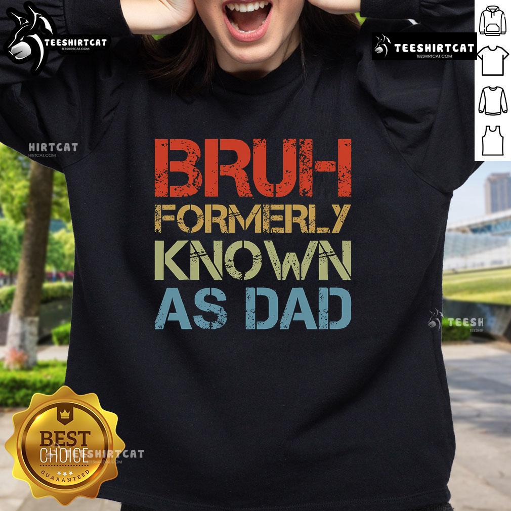 Vintage Dad sweatshirt with 'Official Bruh' design, perfect for Father's Day gifts and dad humor enthusiasts.