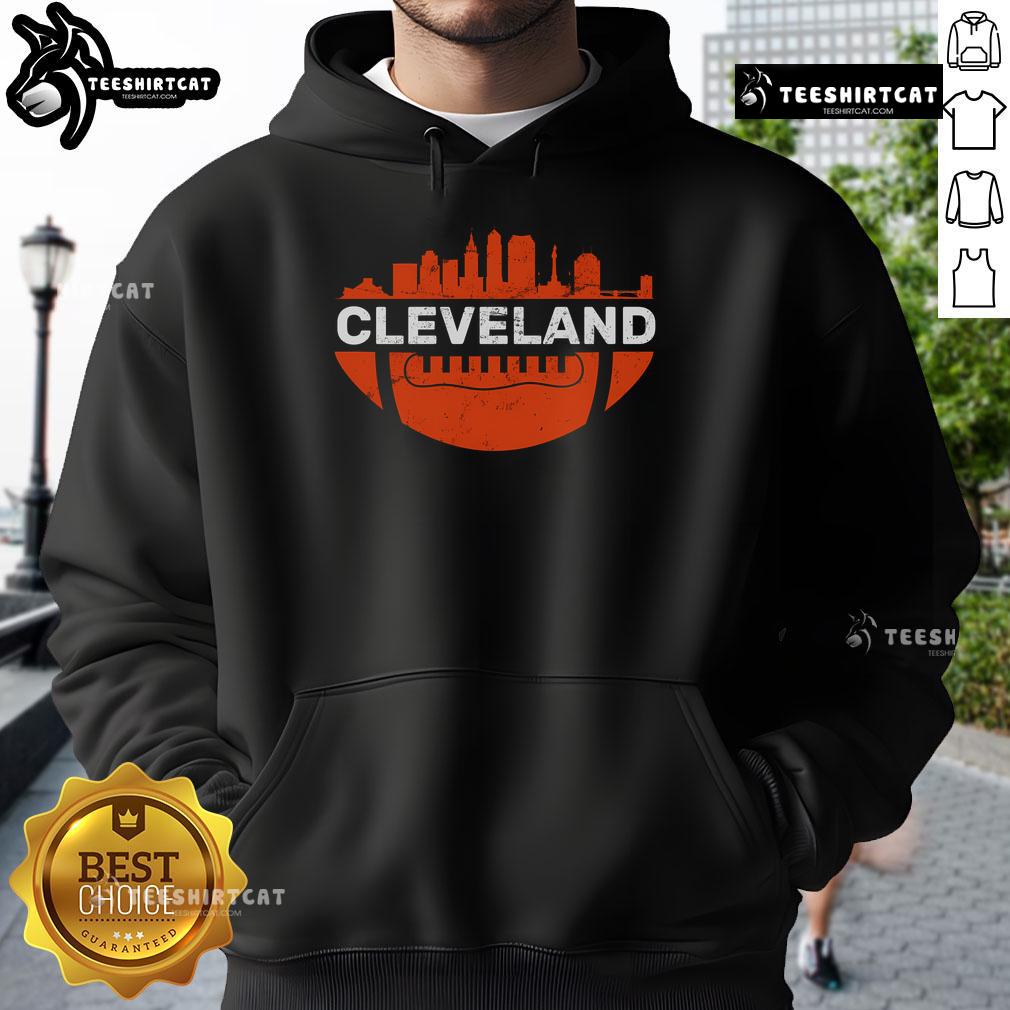 Official Cleveland Ohio Football City Logo Hoodie featuring bold logo and comfortable design for fans and athletes.