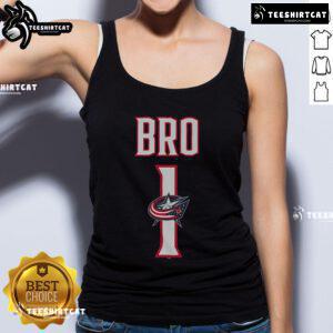 Official Columbus Blue Jackets Number 1 Bro Tank Top featuring team colors and logo, perfect for fans and summer wear.