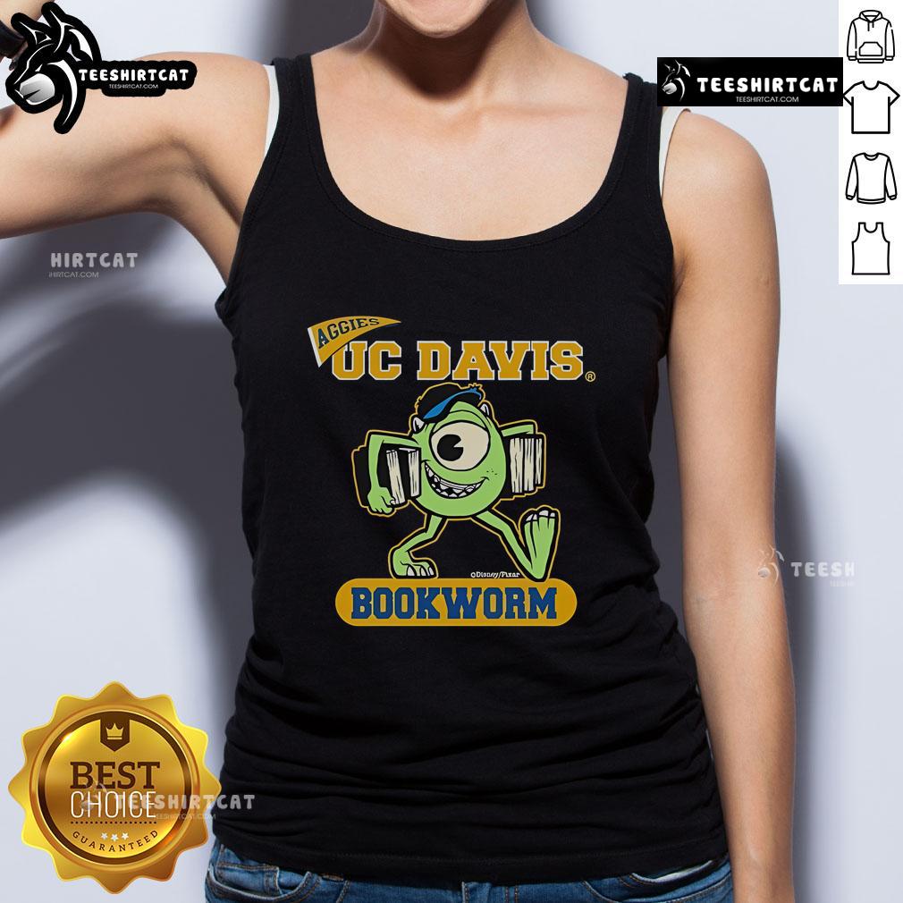 Official Disney Aggies UC Davis Bookworm Tank Top featuring vibrant graphics and comfortable fit for summer wear.