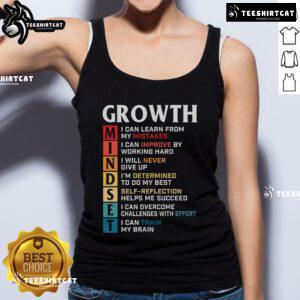 Growth Mindset Definition Motivational Quote on a stylish tank top, perfect for inspiring fitness and personal development.