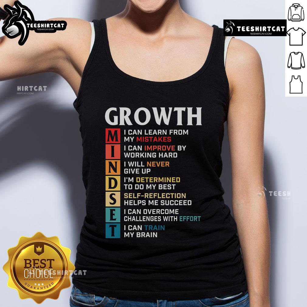Growth Mindset Definition Motivational Quote on a stylish tank top, perfect for inspiring fitness and personal development.