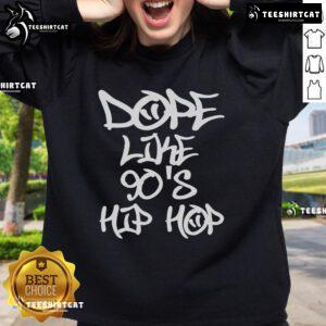 Official I Love 90s Hip Hop sweatshirt featuring vibrant graphics celebrating 90s hip hop culture and style.
