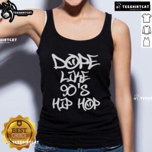 Alt Text: I Love 90s Hip Hop tank top featuring bold graphics, perfect for fans of 90s hip hop style and culture.