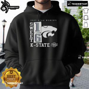Official Kansas State Wildcats 2025 NCAA Women's Basketball Tournament Sweet 16 No Look Pass Hoodie in vibrant team colors.