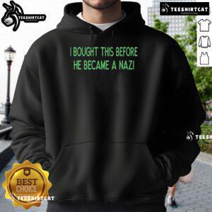 Official Kendrick Lobstar hoodie featuring 'I Bought This Before He Became A Nazi' design, perfect for fans and collectors.
