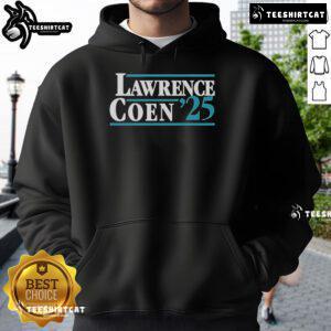 Alt Text: Official Lawrence Coen 25 Hoodie featuring a stylish design and comfortable fit, perfect for fans and casual wear.
