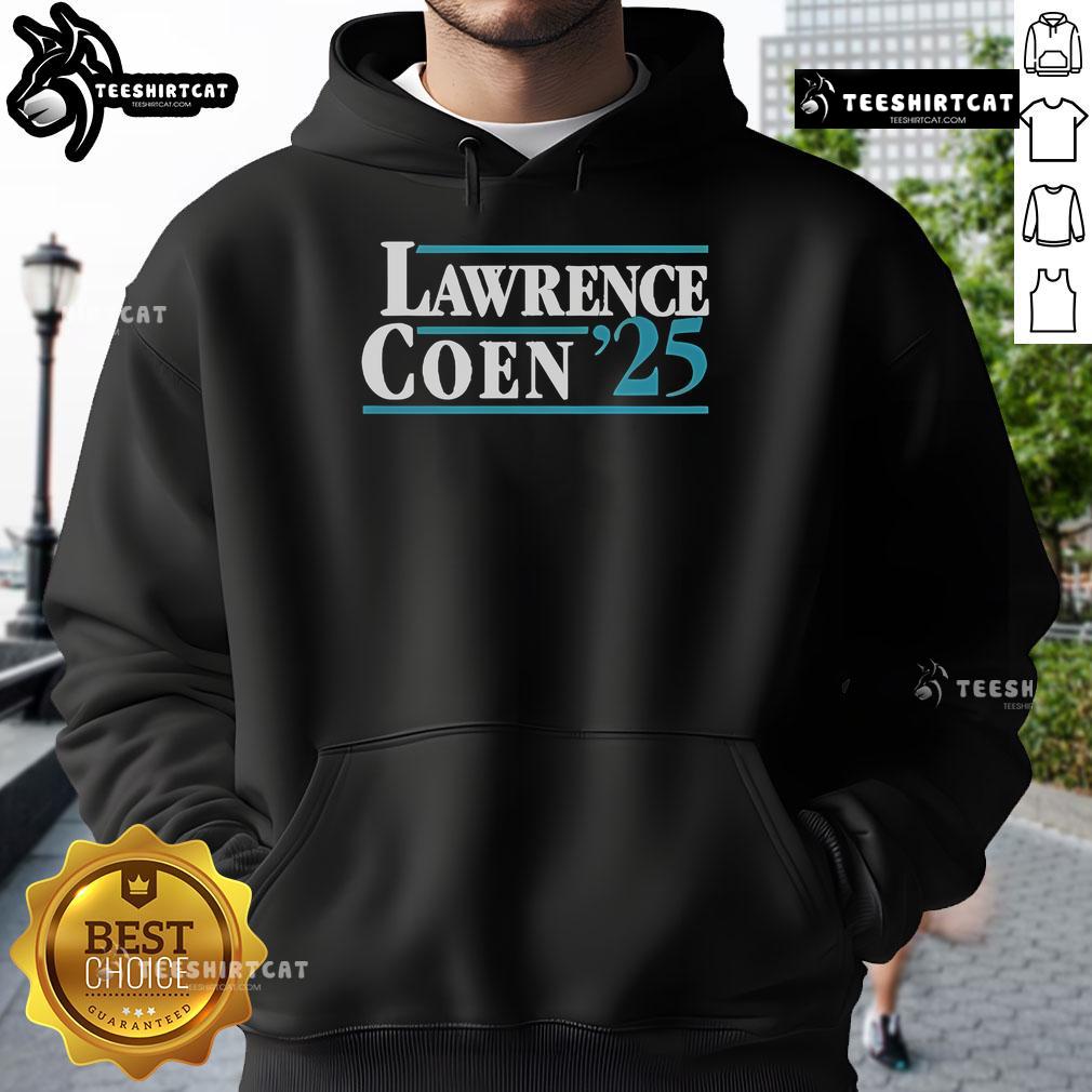 Alt Text: Official Lawrence Coen 25 Hoodie featuring a stylish design and comfortable fit, perfect for fans and casual wear.