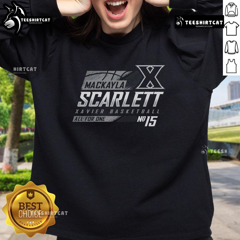 Alt Text: Official Mackayla Scarlett All For One Sweatshirt featuring a stylish design and comfortable fit, perfect for casual wear.
