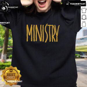 Official Ministry The Land Of Rape And Honey pullover sweatshirt featuring bold graphic design and comfortable fit.