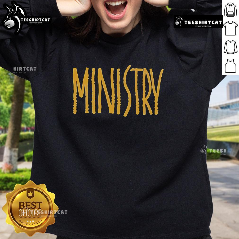 Official Ministry The Land Of Rape And Honey pullover sweatshirt featuring bold graphic design and comfortable fit.