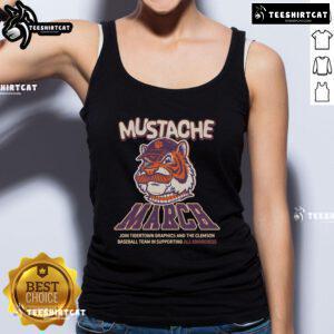 Join Tigertown Graphics for Official Mustache March with Clemson baseball tank top featuring vibrant designs and team spirit.