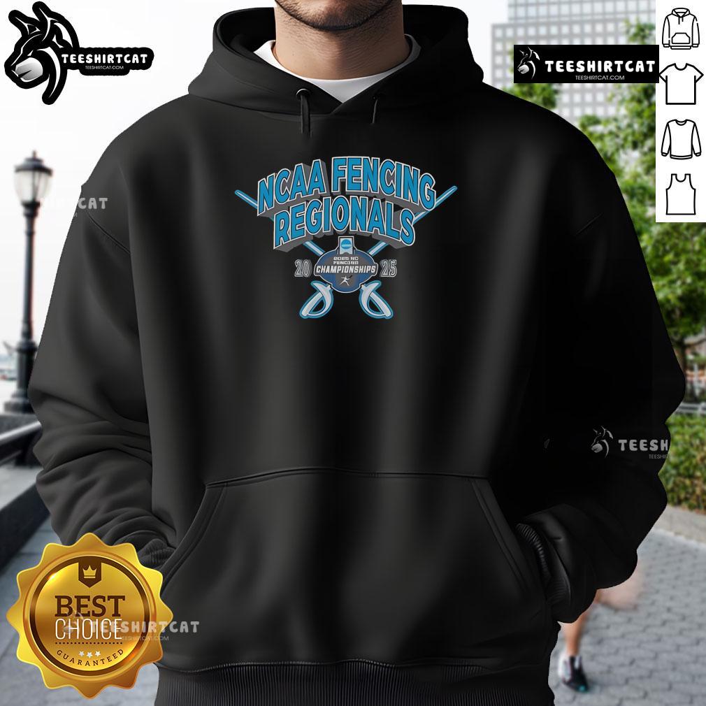 Official NCAA Fencing Regionals Championships 2025 hoodie showcasing team spirit and athletic style in vibrant colors.