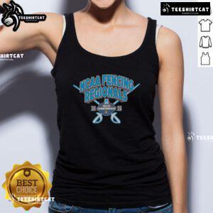 2025 Official NCAA Fencing Regionals Championships tank top featuring logo and athletic design for fans and athletes.
