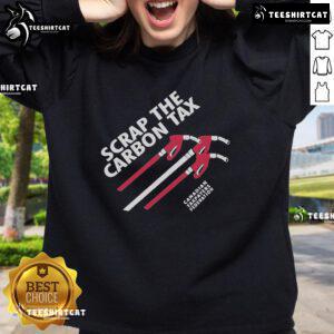 Official Scrap The Carbon Tax sweatshirt by the Canadian Taxpayers Federation, promoting tax reform and fiscal responsibility.