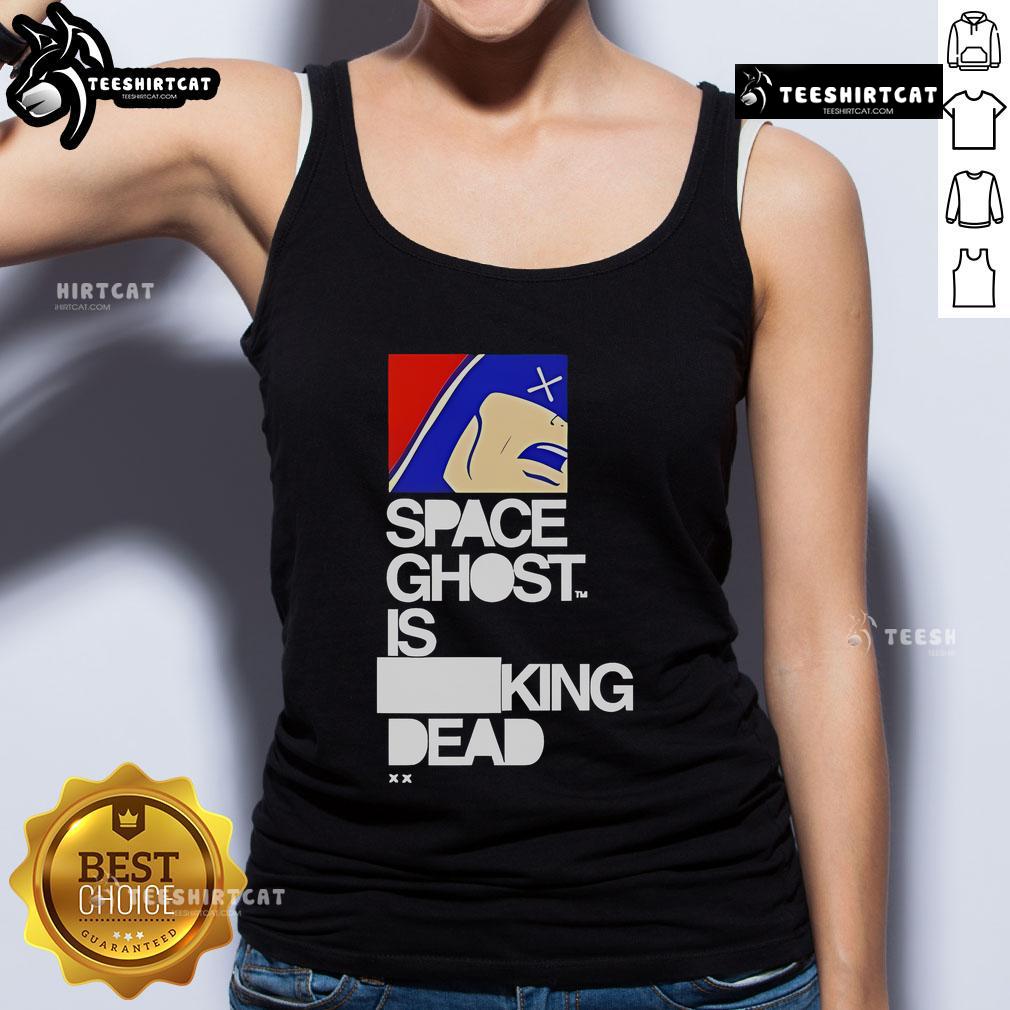 Official Space Ghost Is King Dead tank top featuring vibrant design and bold graphics for fans of the classic animated series.