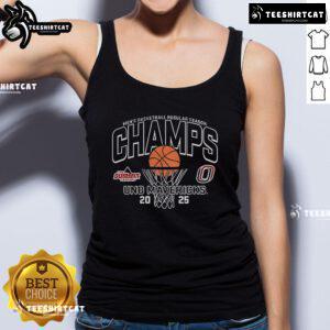 Alt Text: 2025 Summit Regular Season Champions tank top featuring the official UNO Mavericks logo and vibrant team colors.