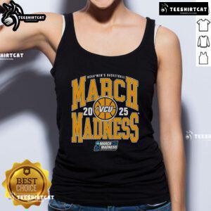Official VCU NCAA Men's Basketball March Madness 2025 team tank top featuring logo and vibrant design, perfect for fans.
