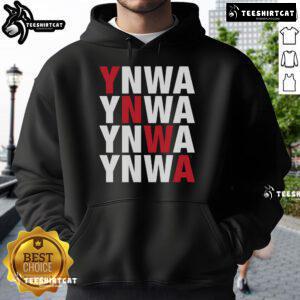 Original You'll Never Walk Alone YNWA Hoodie featuring bold lettering and a comfortable design for fans.