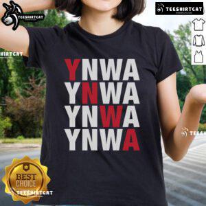 Original You'll Never Walk Alone YNWA Ladies Tee featuring stylish design and vibrant colors for dedicated fans.