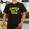 Alt Text: Premium Chuck E. Cheese Gamer Team T-Shirt featuring vibrant graphics and a comfortable fit for gaming enthusiasts.