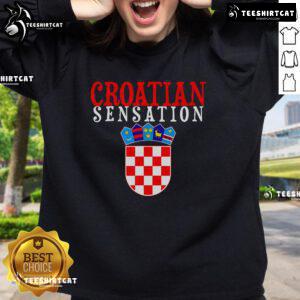 Premium Croatian Sensation Sweatshirt in vibrant colors, showcasing stylish design perfect for casual wear and comfort.
