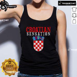 Premium Croatian Sensation Tank Top featuring vibrant colors and stylish design, perfect for summer fashion.