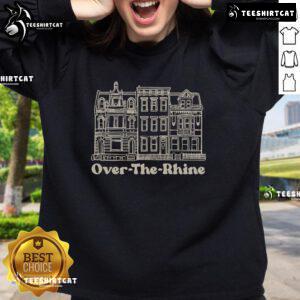 Premium Over-The-Rhine Buildings Classic Sweatshirt featuring vibrant city skyline design and cozy fit.