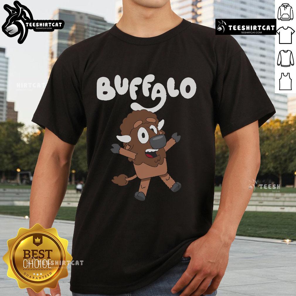 Premium The Buffaloey Cartoon T-Shirt featuring a vibrant cartoon design of a buffalo, perfect for casual wear.
