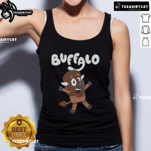Alt Text: Premium The Buffaloey cartoon tank top featuring a vibrant buffalo graphic, perfect for casual summer wear.