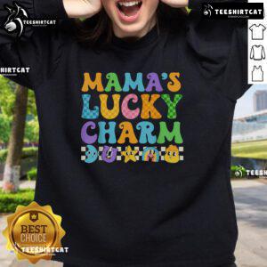 Pretty Mamas Lucky Charm Saint Patrick's Day Sweatshirt featuring festive green design and cozy fit for celebrating.