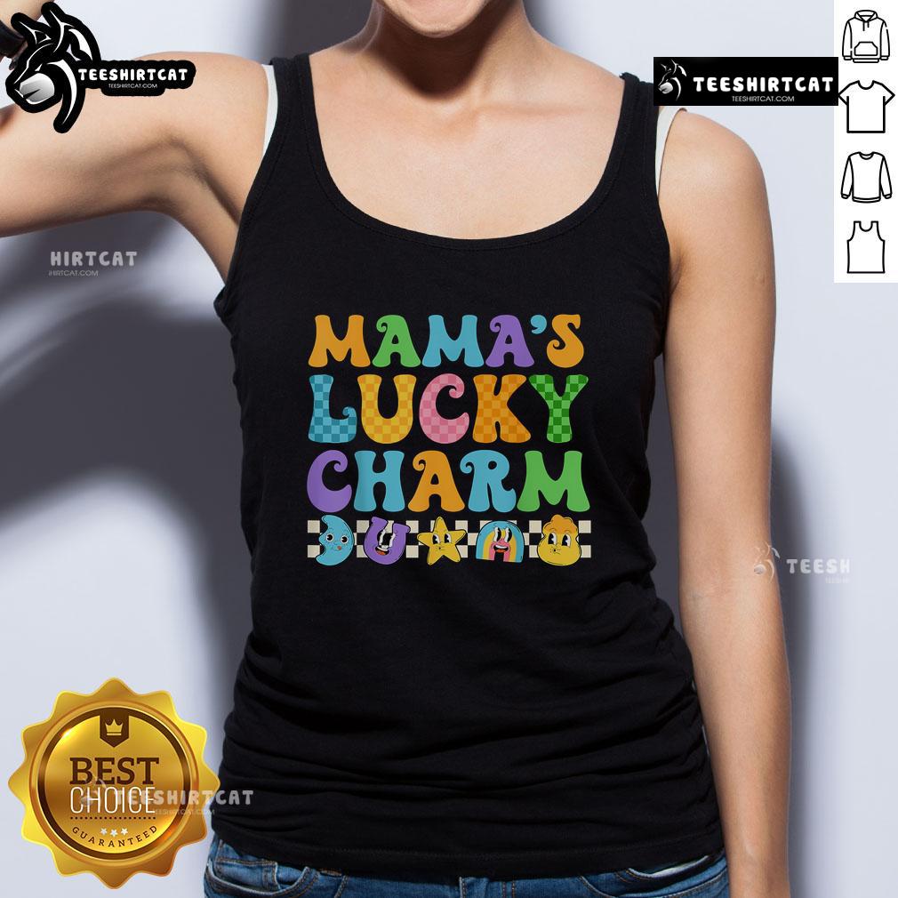 Pretty Mamas Lucky Charm Saint Patrick's Day tank top featuring a festive design perfect for celebrations.