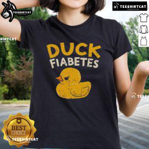 Top Duck Fiabetes Ladies Tee featuring a playful duck design, perfect for casual wear and diabetes awareness.
