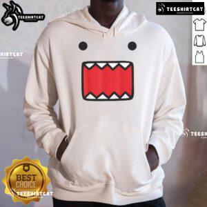 Cute Domo Kun face hoodie featuring a playful design, perfect for fans of the iconic character and cozy fashion.