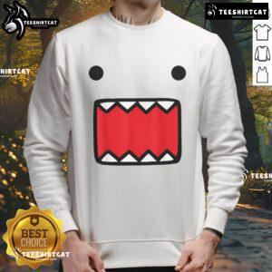 Cute Domo Kun face sweatshirt featuring a playful design, perfect for fans of quirky and fun apparel.