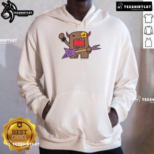 Adorable Domo Rocker cartoon character hoodie featuring vibrant colors and a playful design for fans of Domo.