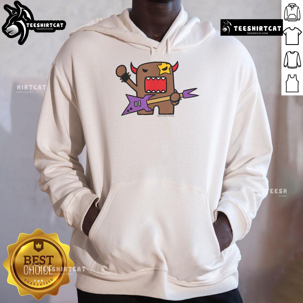 Adorable Domo Rocker cartoon character hoodie featuring vibrant colors and a playful design for fans of Domo.